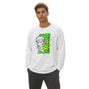 NARUTO SHIPPUDEN Ripple Junction Long Sleeve T-Shirt Men's 2XL White NEW